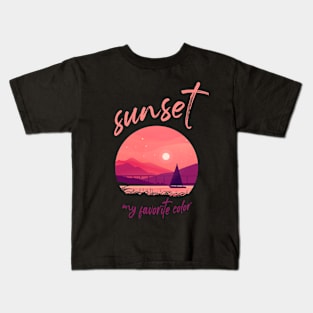 Sunset is my favorite color Kids T-Shirt